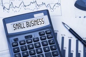 Small Business Graphic with Calculator