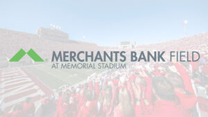 Football Field showing the field branded name of Merchants Bank Field