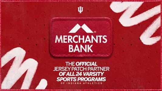 IU Patch with Merchants Bank Logo